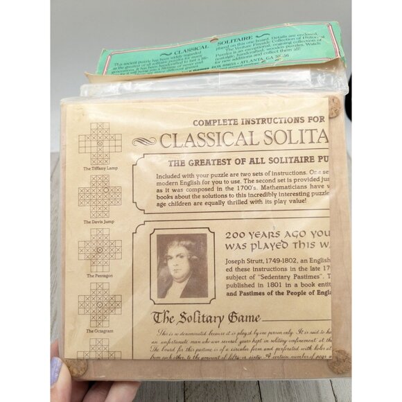 Venture Classical Solitaire Travel Board Game 1989 Unopened Sealed - Picture 3 of 4